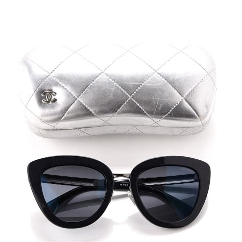 chanel cat eye quilting sunglasses